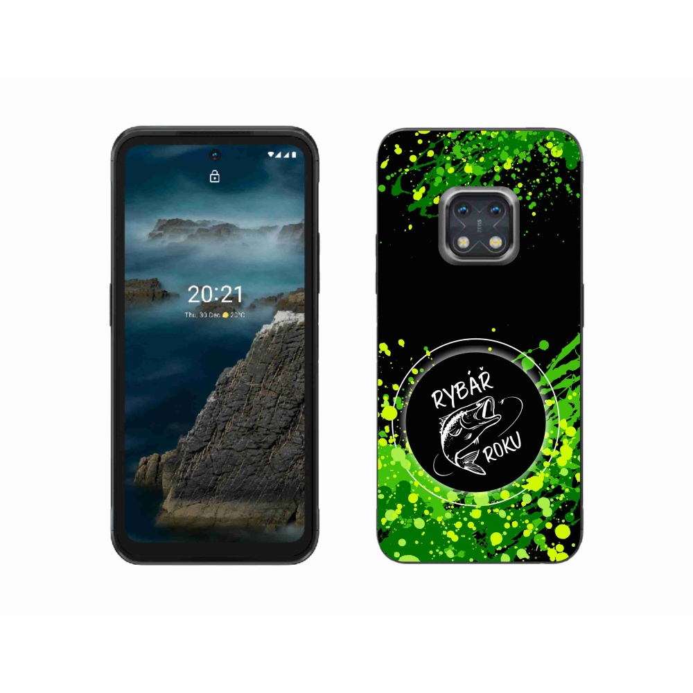 Gélový kryt mmCase na Nokia XR20 - rybár roka čierne pozadie