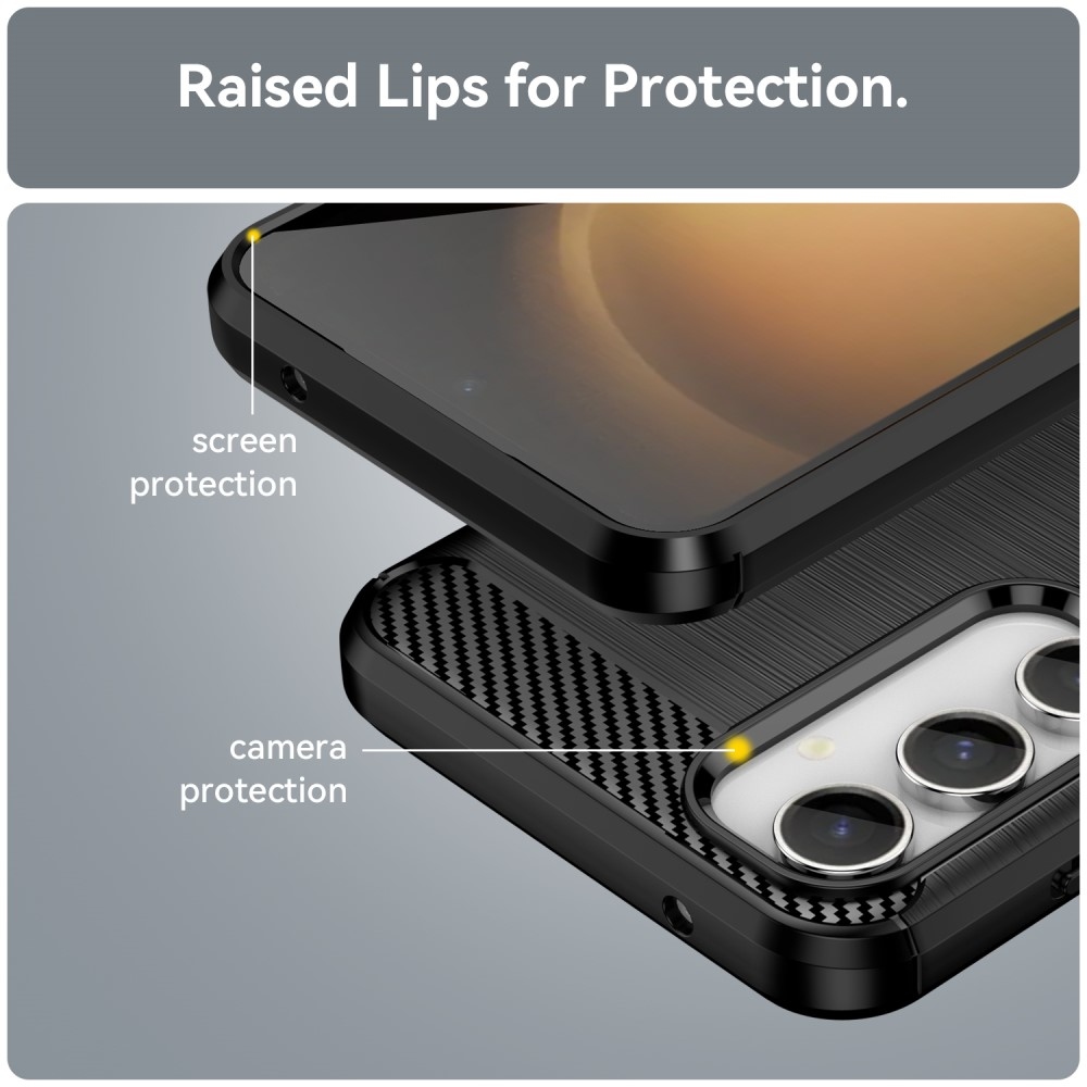Carbon odolný gélový obal na Samsung Galaxy S23 FE - čierny