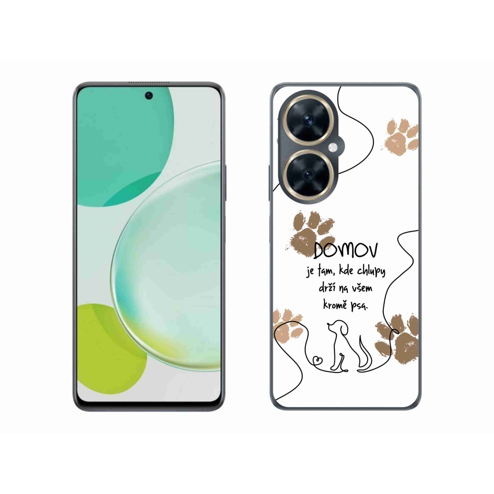 Gélový kryt mmCase na Huawei Nova 11i - psí motív biele pozadie