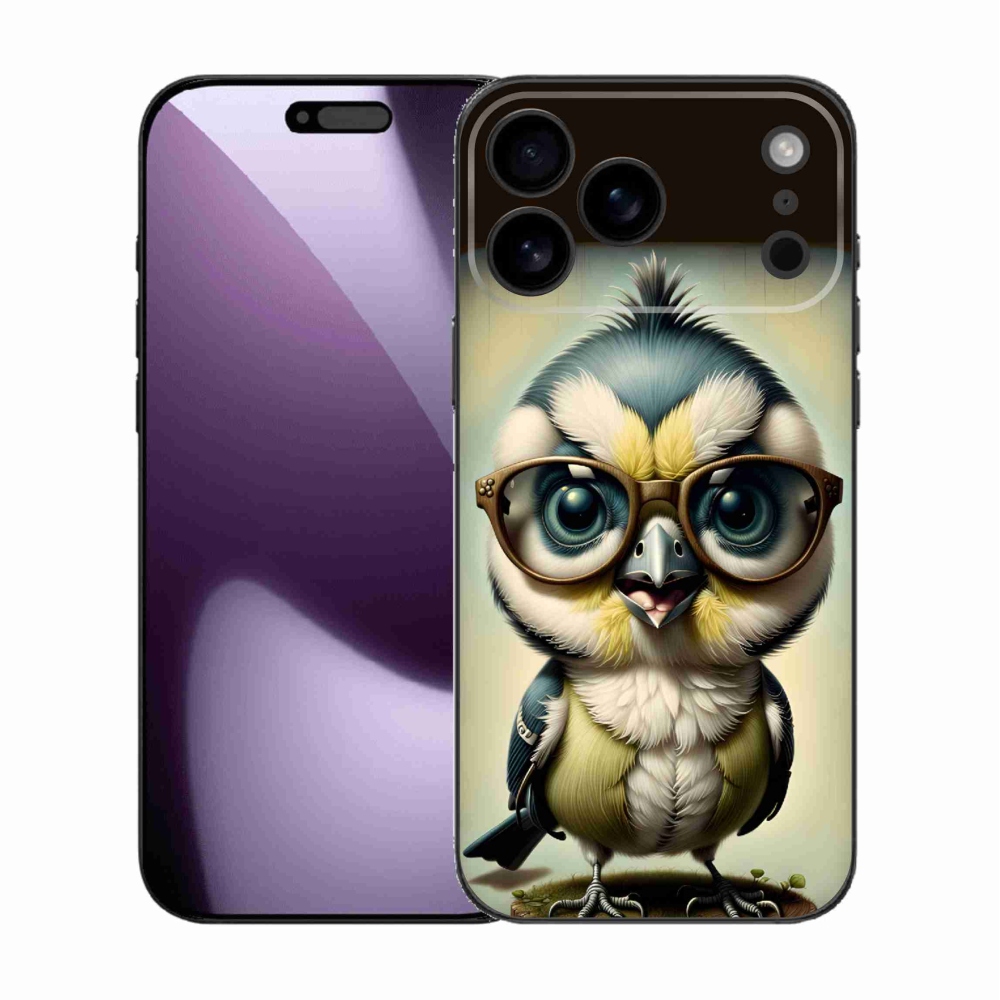 Gélový kryt mmCase na iPhone 17 Pro Max - mláďa s okuliarmi