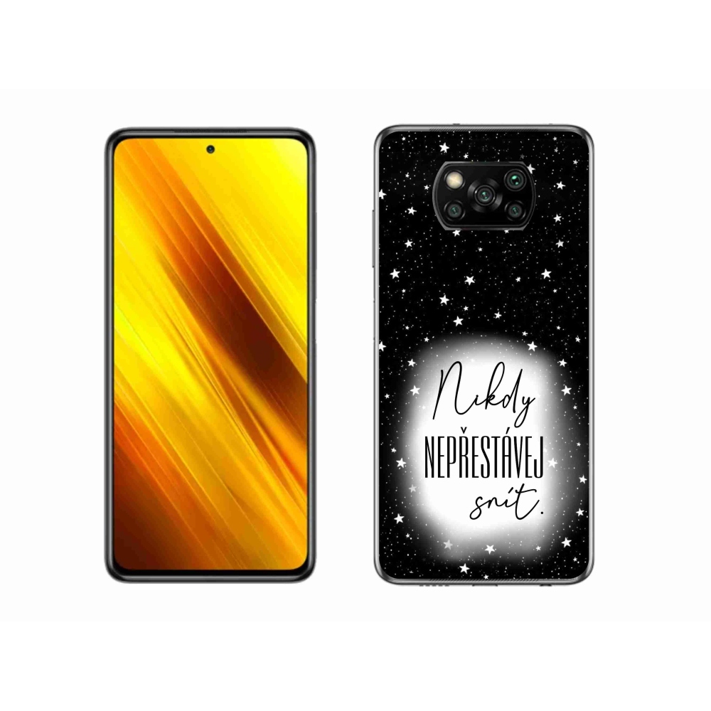 Gélový kryt mmCase na Xiaomi Poco X3 Pro - citát 1 bieločierne pozadie