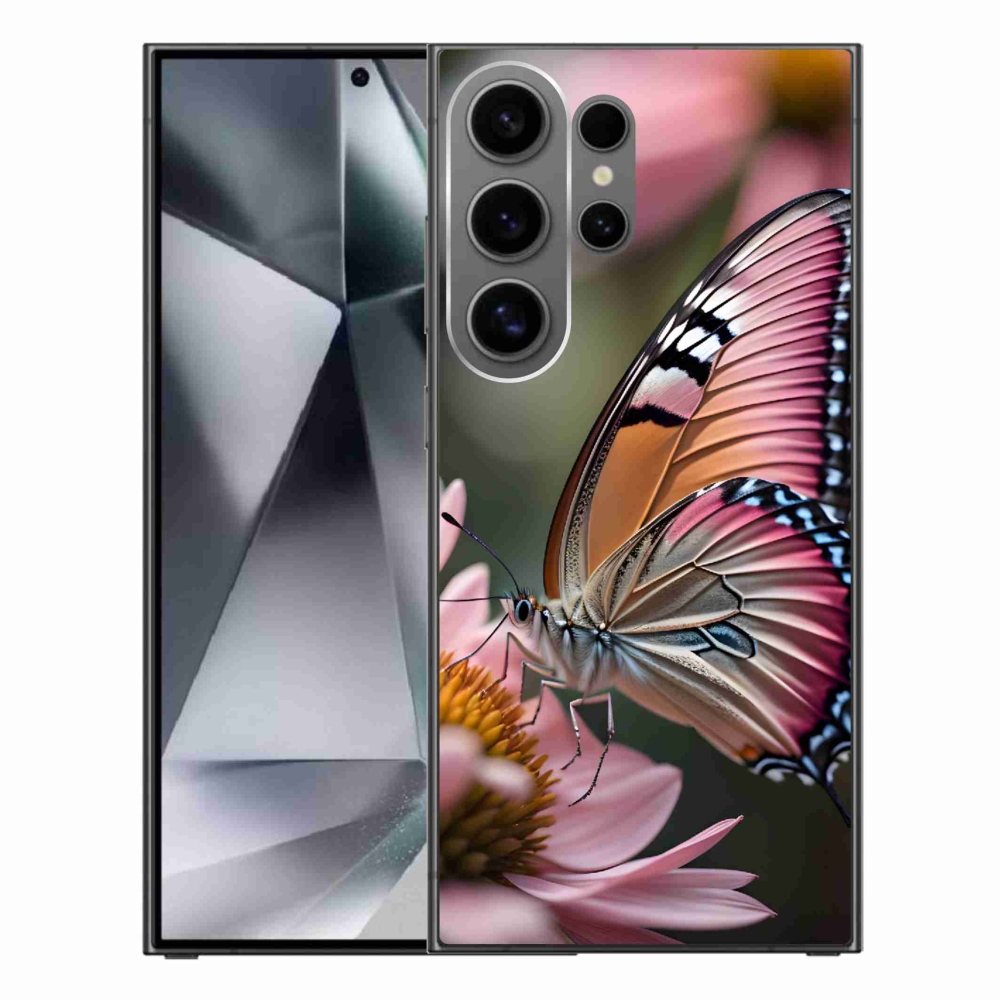 Gélový kryt mmCase na Samsung Galaxy S24 Ultra - farebný motýľ