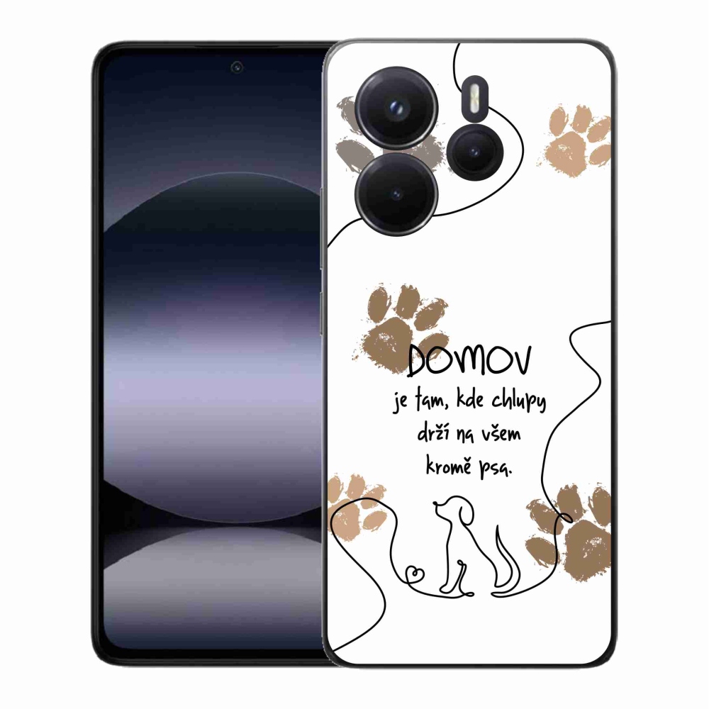 Gélový kryt mmCase na Xiaomi Redmi Note 14 - psí motív biele pozadie