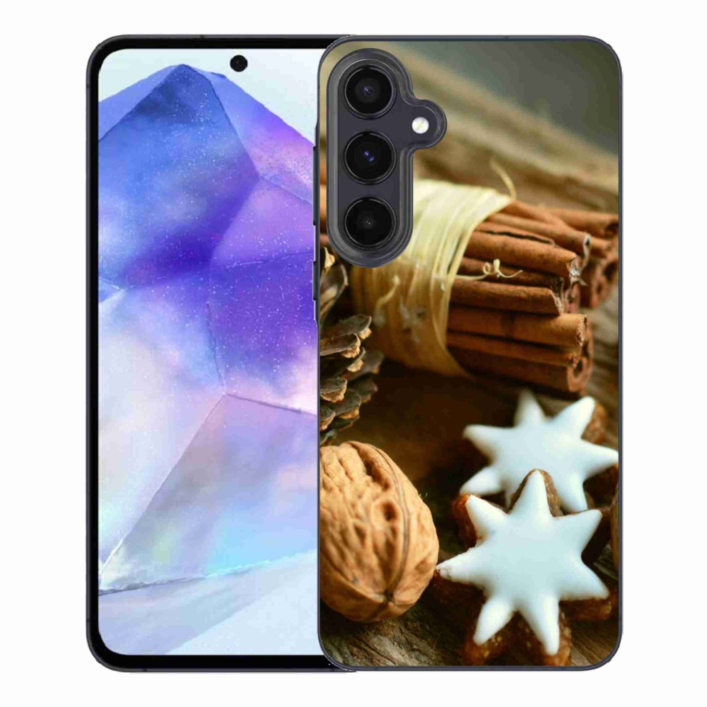Gélový kryt mmCase na Samsung Galaxy A55 5G - škorica a perníčky