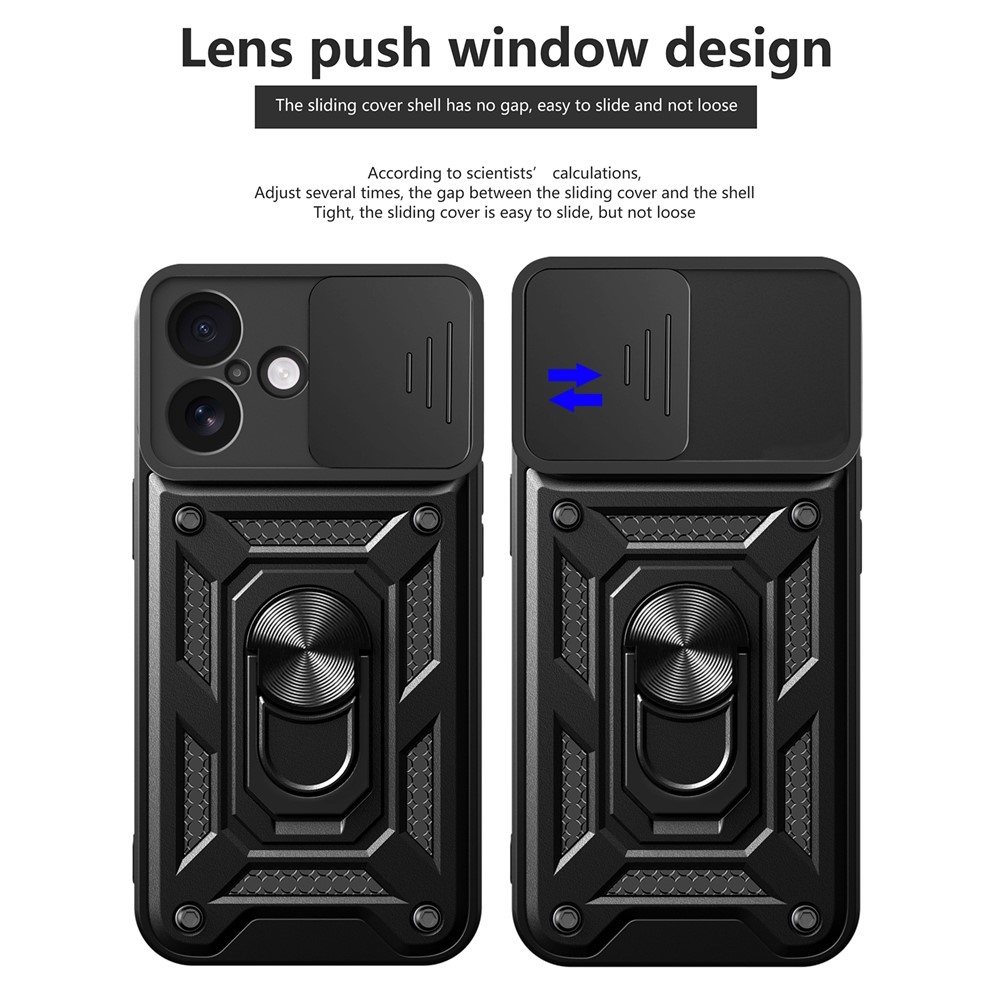 Ring odolný kryt na iPhone 17 - čierny