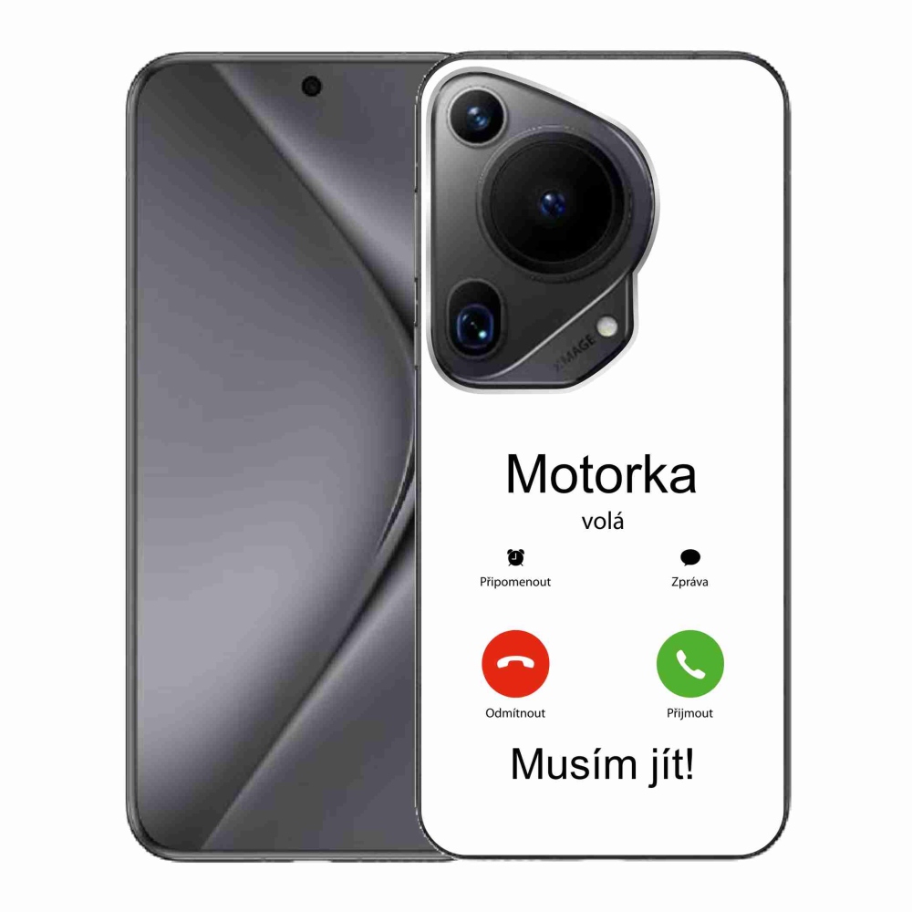 Gélový kryt mmCase na Huawei Pura 70 Ultra - motorka volá biele pozadie