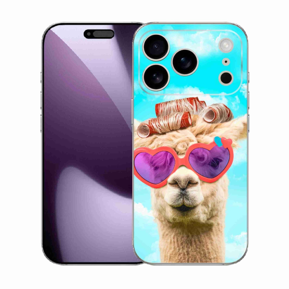 Gélový kryt mmCase na iPhone 17 Pro - lama s okuliarmi
