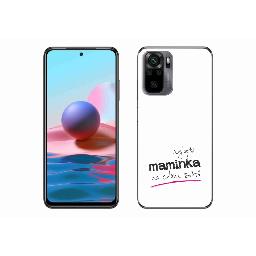 Gélový kryt mmCase na Xiaomi Redmi Note 10S - najlepšia mamička 4 biele pozadie