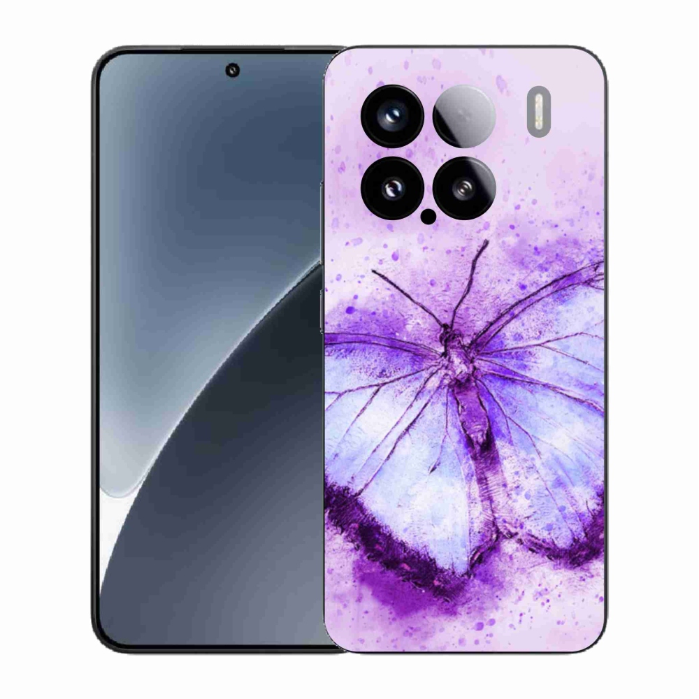 Gélový kryt mmCase na Xiaomi 15 - fialový motýľ
