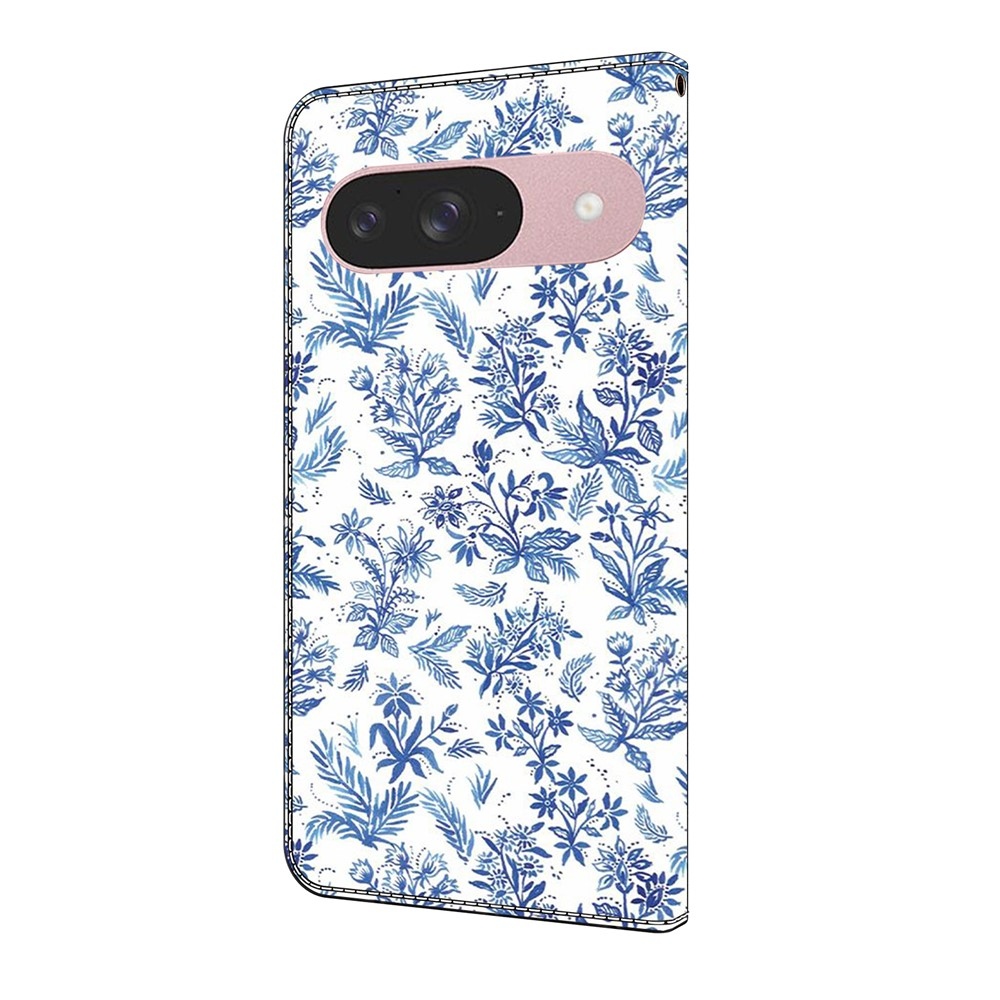 Smooth knižkové puzdro na Google Pixel 10 Pro/Pixel 10 - modré kvety