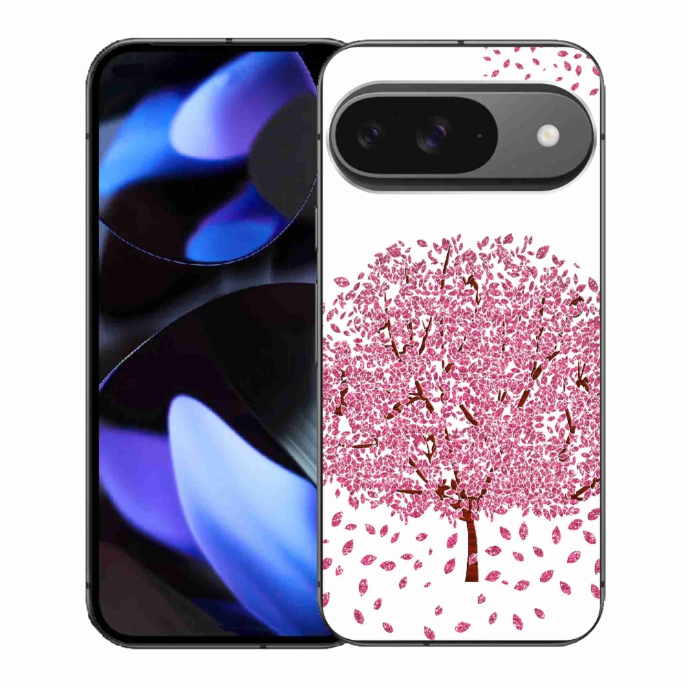 Gélový kryt mmCase na Google Pixel 9/9 Pro - kreslený strom s listami
