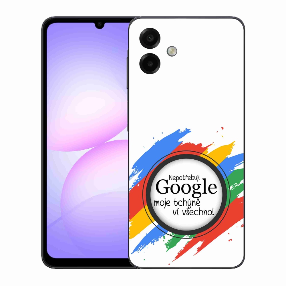 Gélový kryt mmCase na Samsung Galaxy A07 4G - svokra vie všetko biele pozadie
