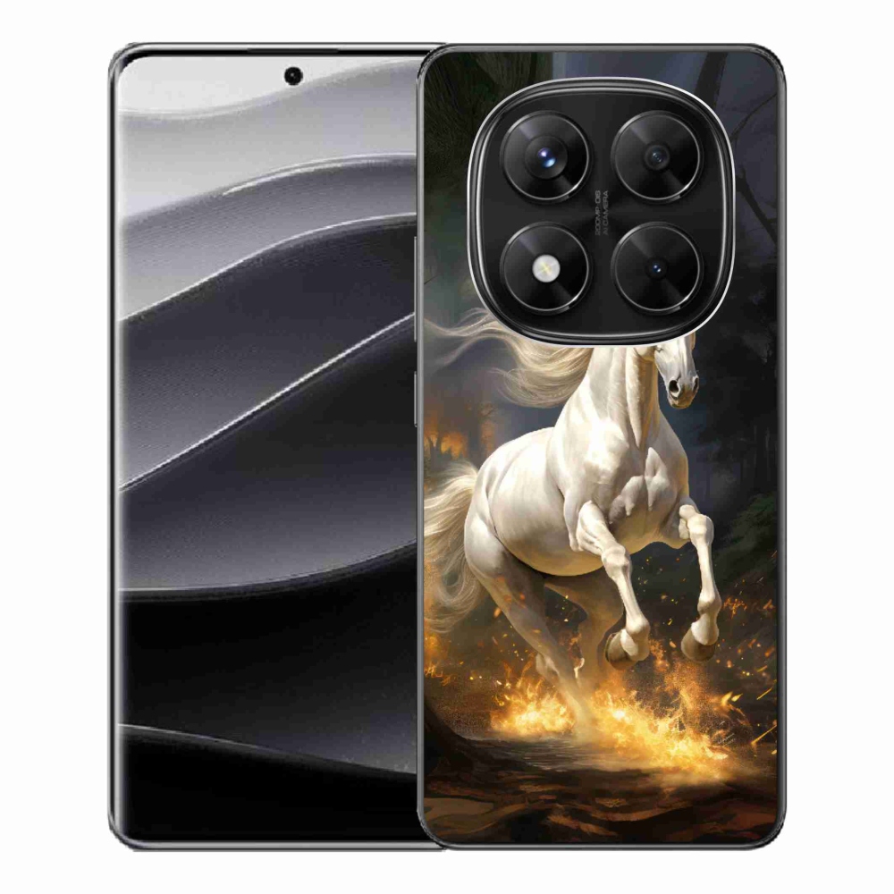 Gélový kryt mmCase na Xiaomi Redmi Note 14 Pro 5G/Poco X7 5G - biely kôň 2