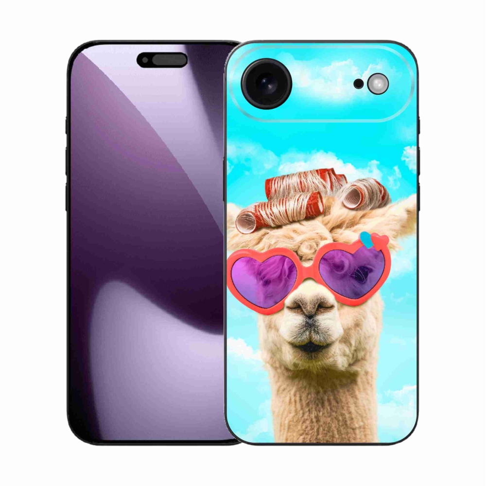 Gélový kryt mmCase na iPhone 17 Air - lama s okuliarmi