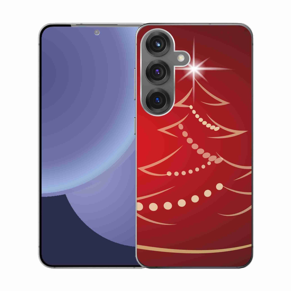 Gélový kryt mmCase na Samsung Galaxy S25 - kreslený vianočný stromček