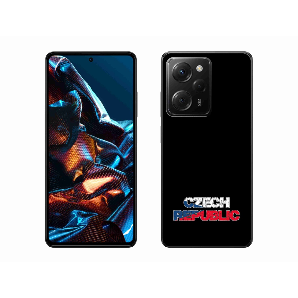 Gélový kryt mmCase na Xiaomi Poco X5 Pro 5G - Czech Republic čierne pozadie