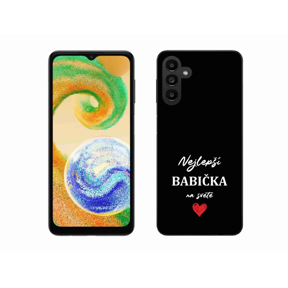 Gélový kryt mmCase na Samsung Galaxy A04s (164.7x76.7x9.1mm) - najlepšia babička 1 čierne pozadie