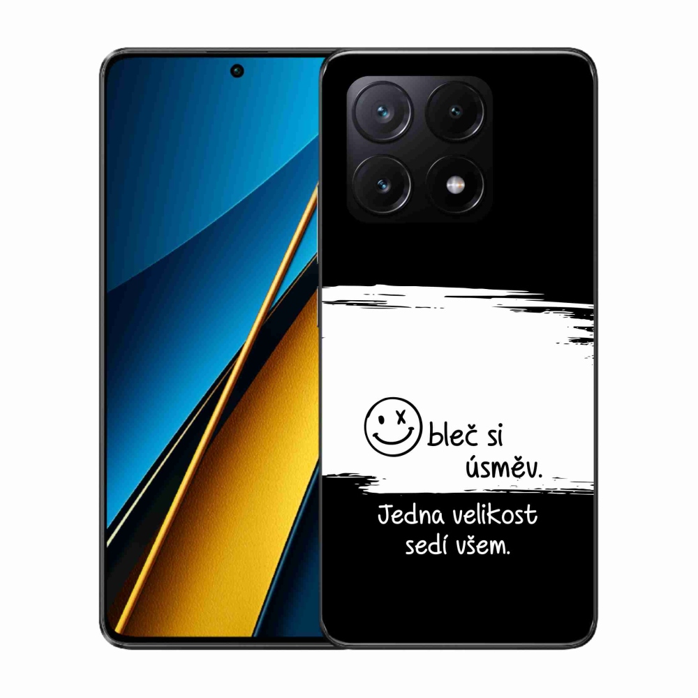 Gélový kryt mmCase na Xiaomi Poco X6 Pro 5G - vtipný text 8 bieločierne pozadie