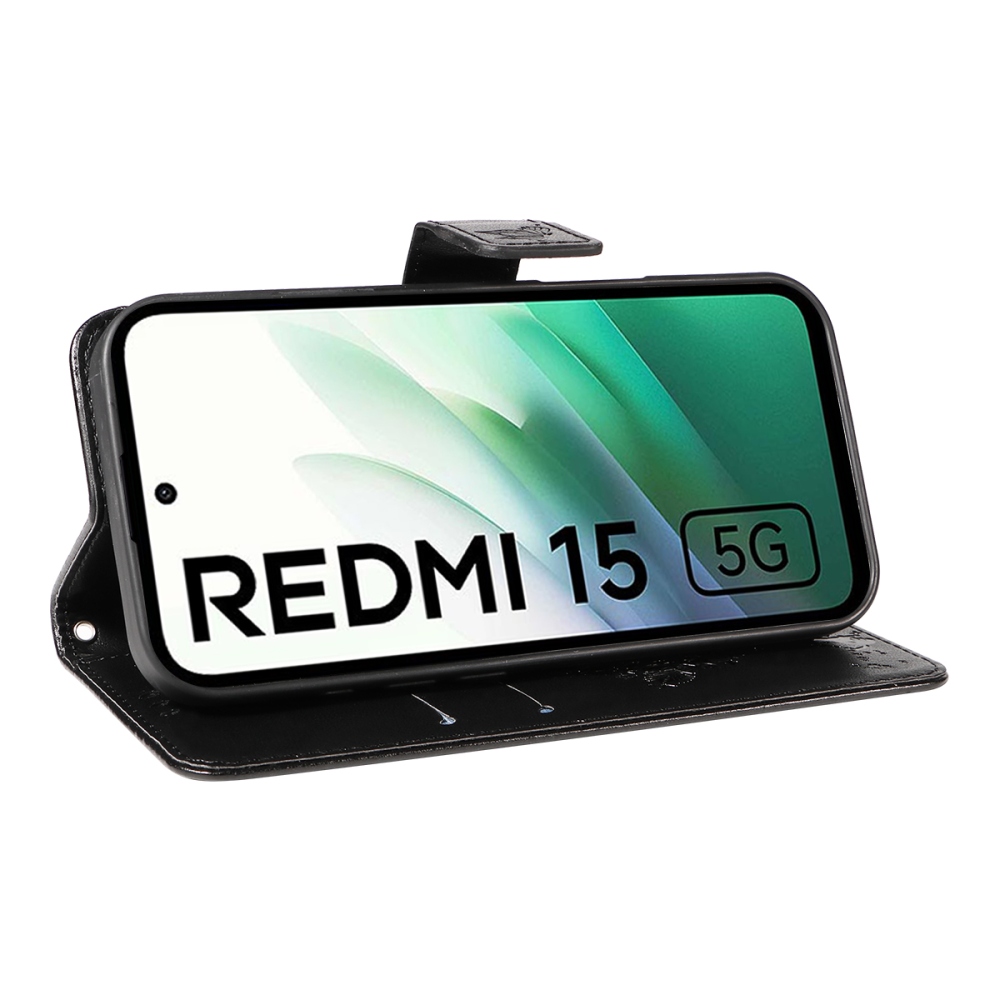 Trees knižkové púzdro na Xiaomi Redmi 15 4G (171mm) - čierne