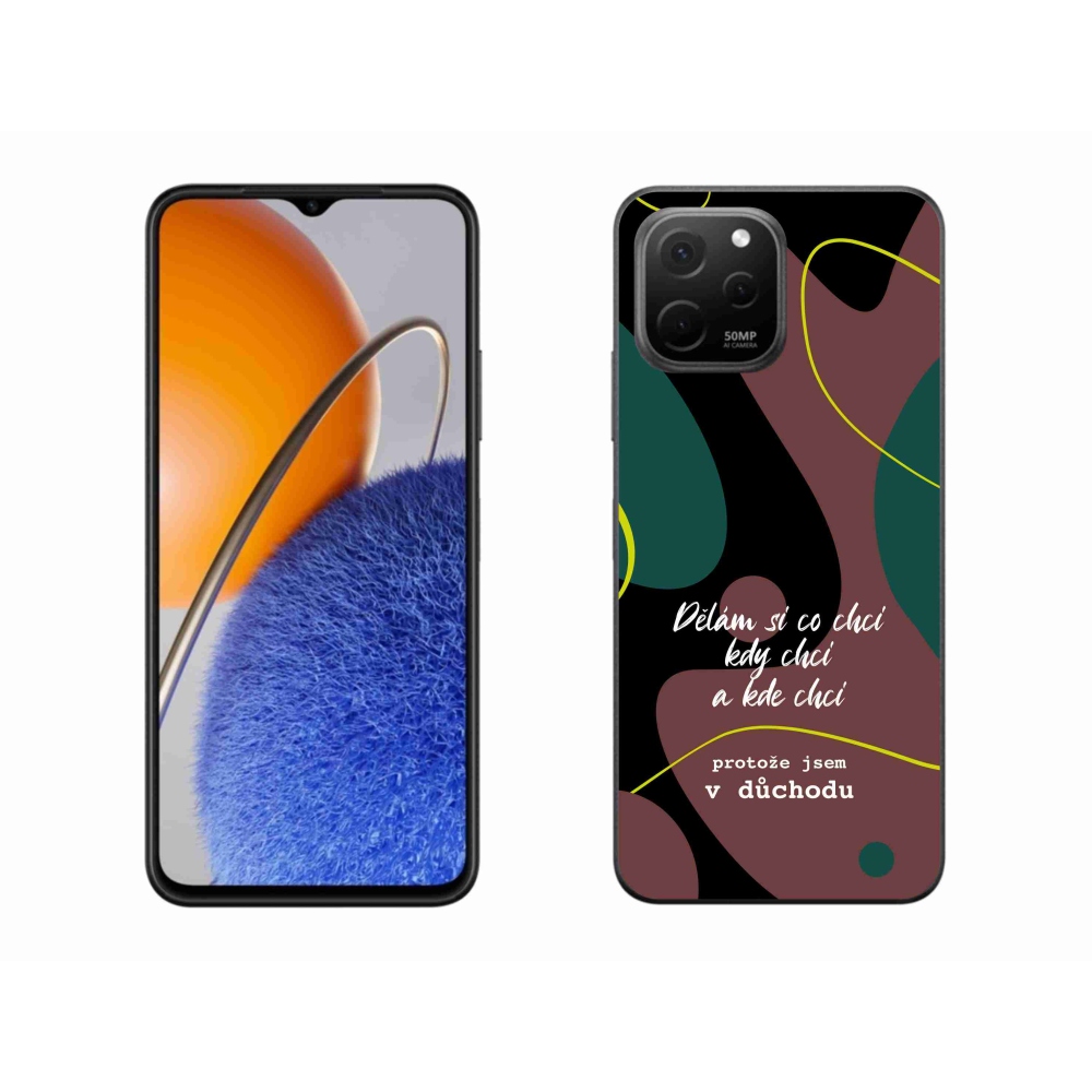 Gélový kryt mmCase na Huawei Nova Y61 - vtipný text 10 čierne pozadie