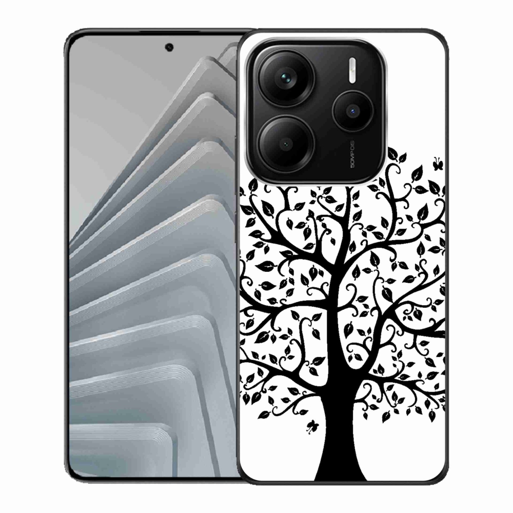 Gélový kryt mmCase na Xiaomi Redmi Note 14 5G - čiernobiely strom