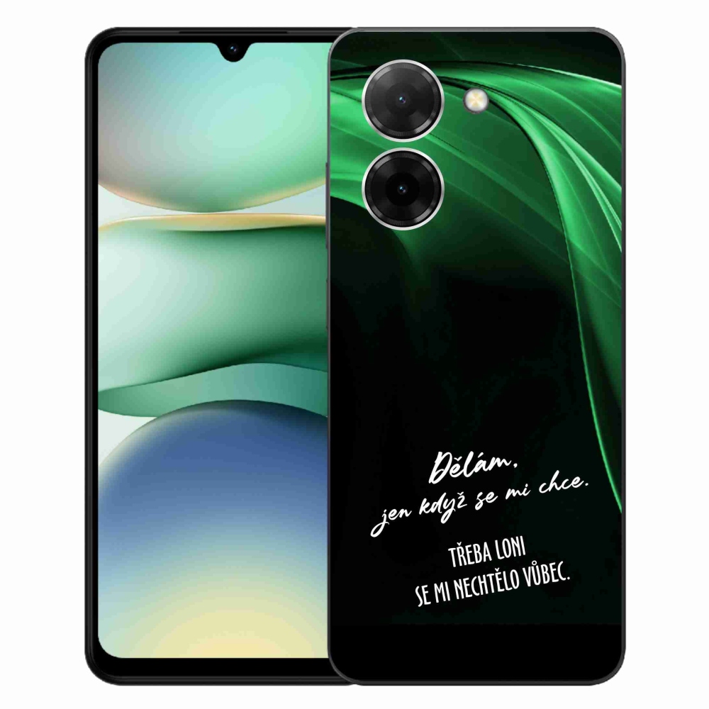 Gélový kryt mmCase na Xiaomi Redmi A5 (173.45x79.35x8.45mm) - vtipný text 12 čierne pozadie