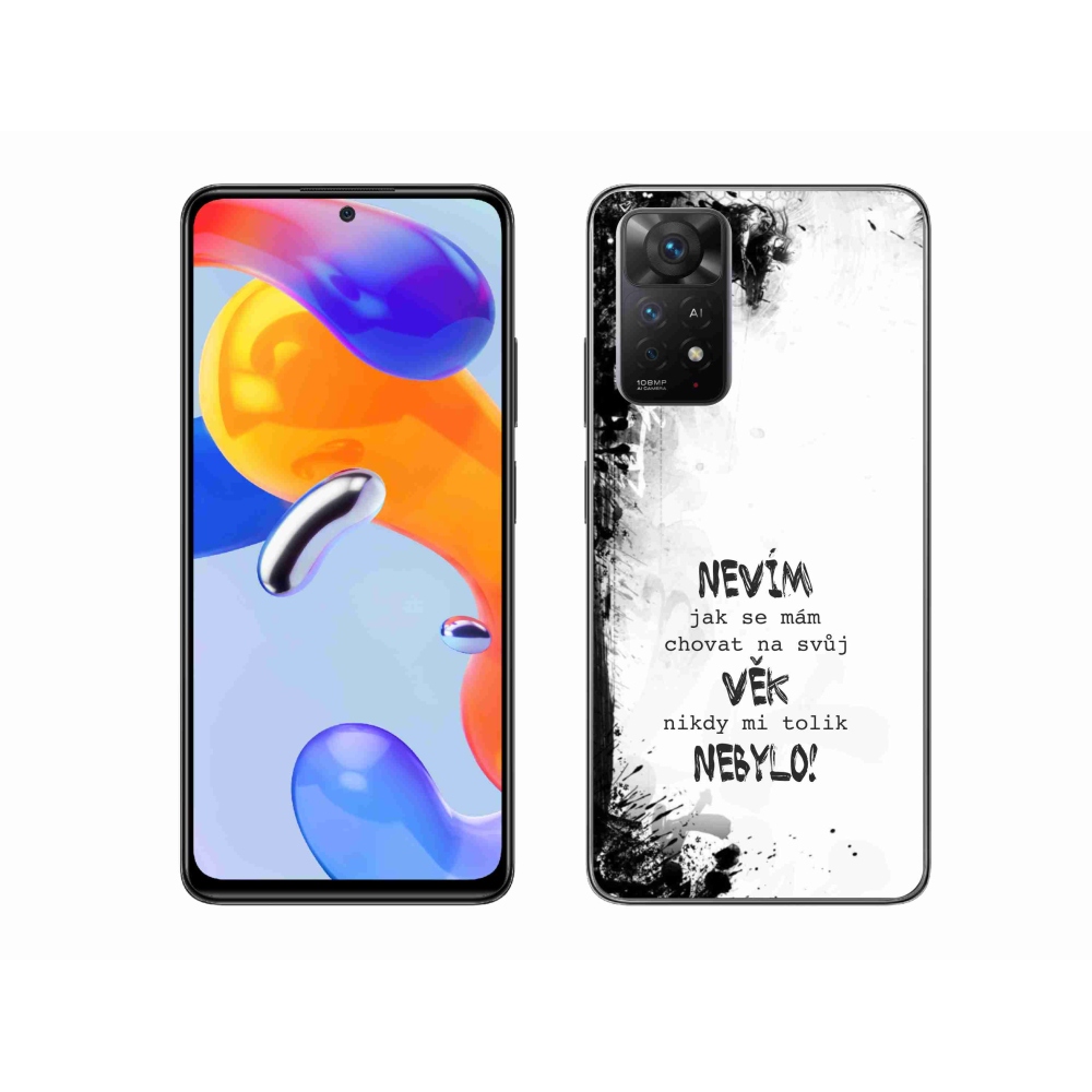 Gélový kryt mmCase na Xiaomi Redmi Note 11 Pro 4G/5G - vtipný text 14 biele pozadie
