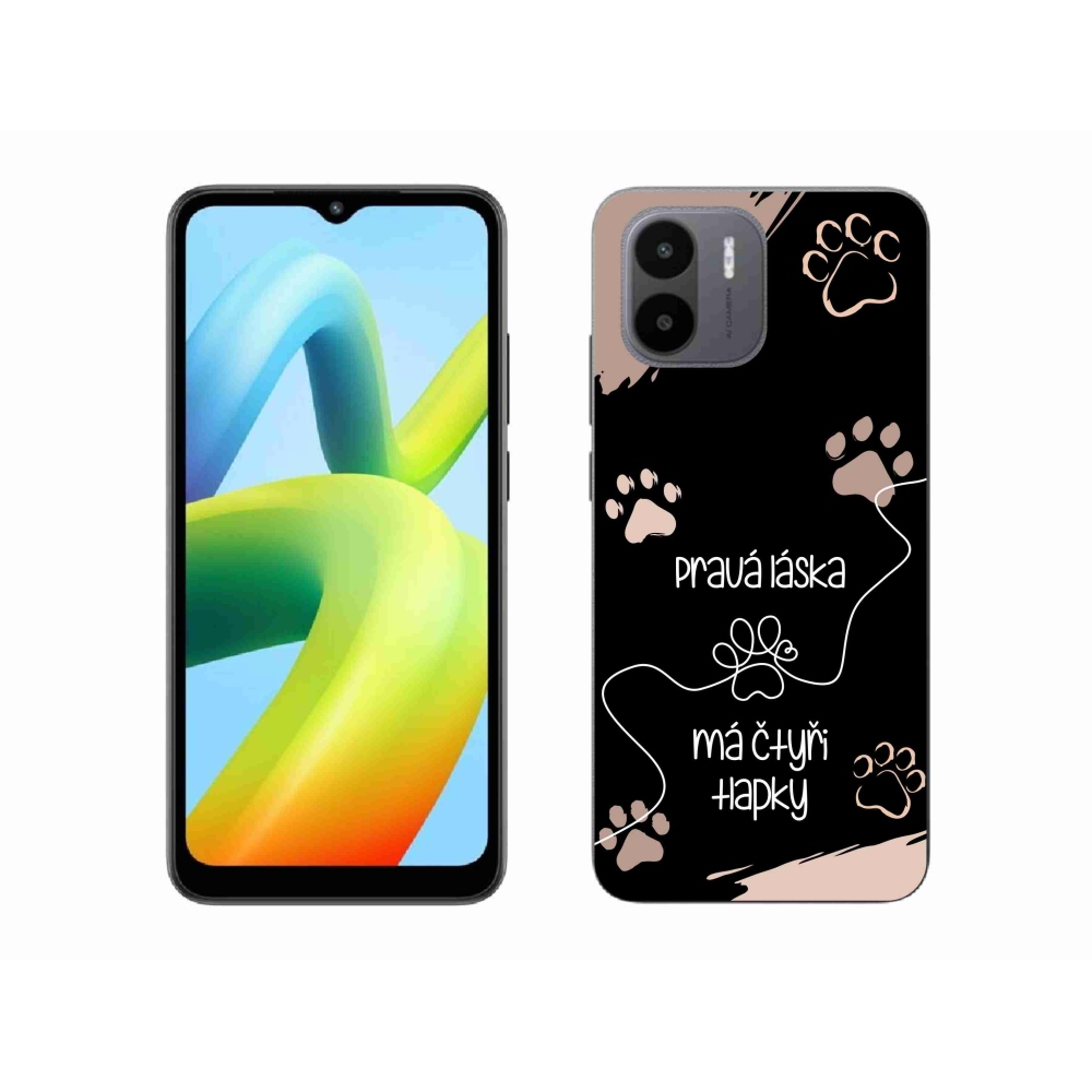 Gélový kryt mmCase na Xiaomi Redmi A1 - psí motív 1 čierne pozadie