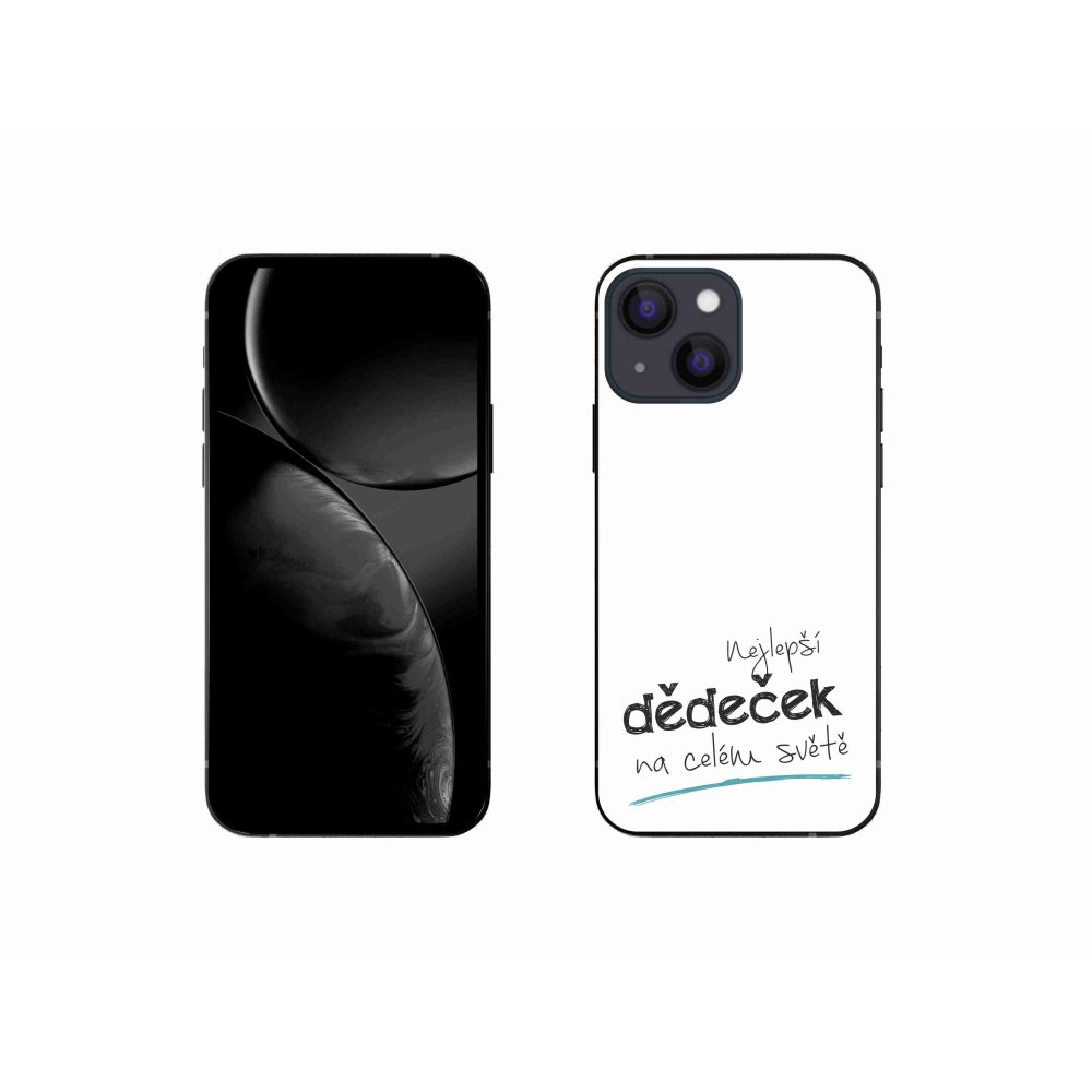 Gélový kryt mmCase na iPhone 13 mini 5.4 - najlepší dedko 3 biele pozadie