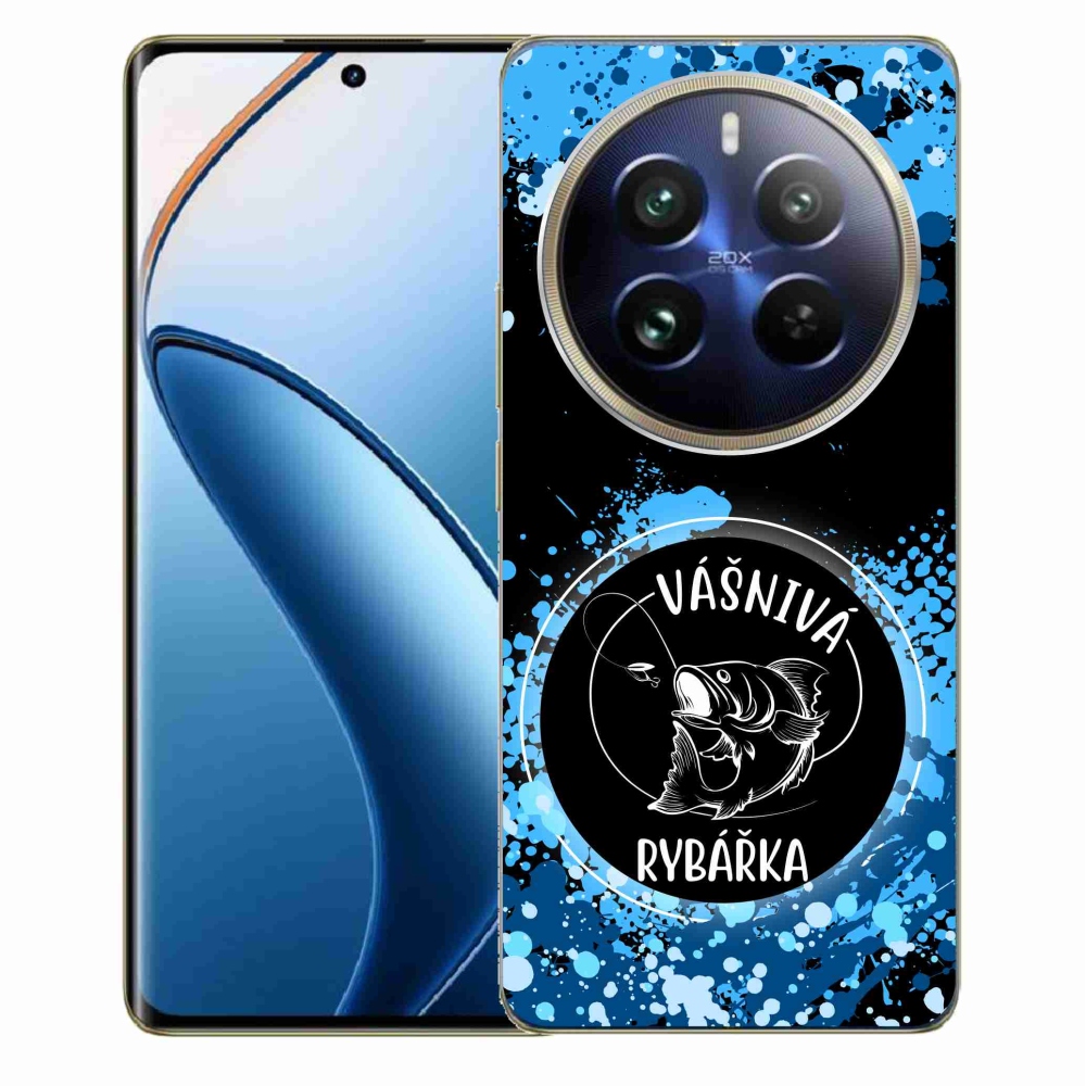 Gélový kryt mmCase na Realme 12 Pro 5G/12 Pro+ 5G - vášnivá rybárka čierne pozadie