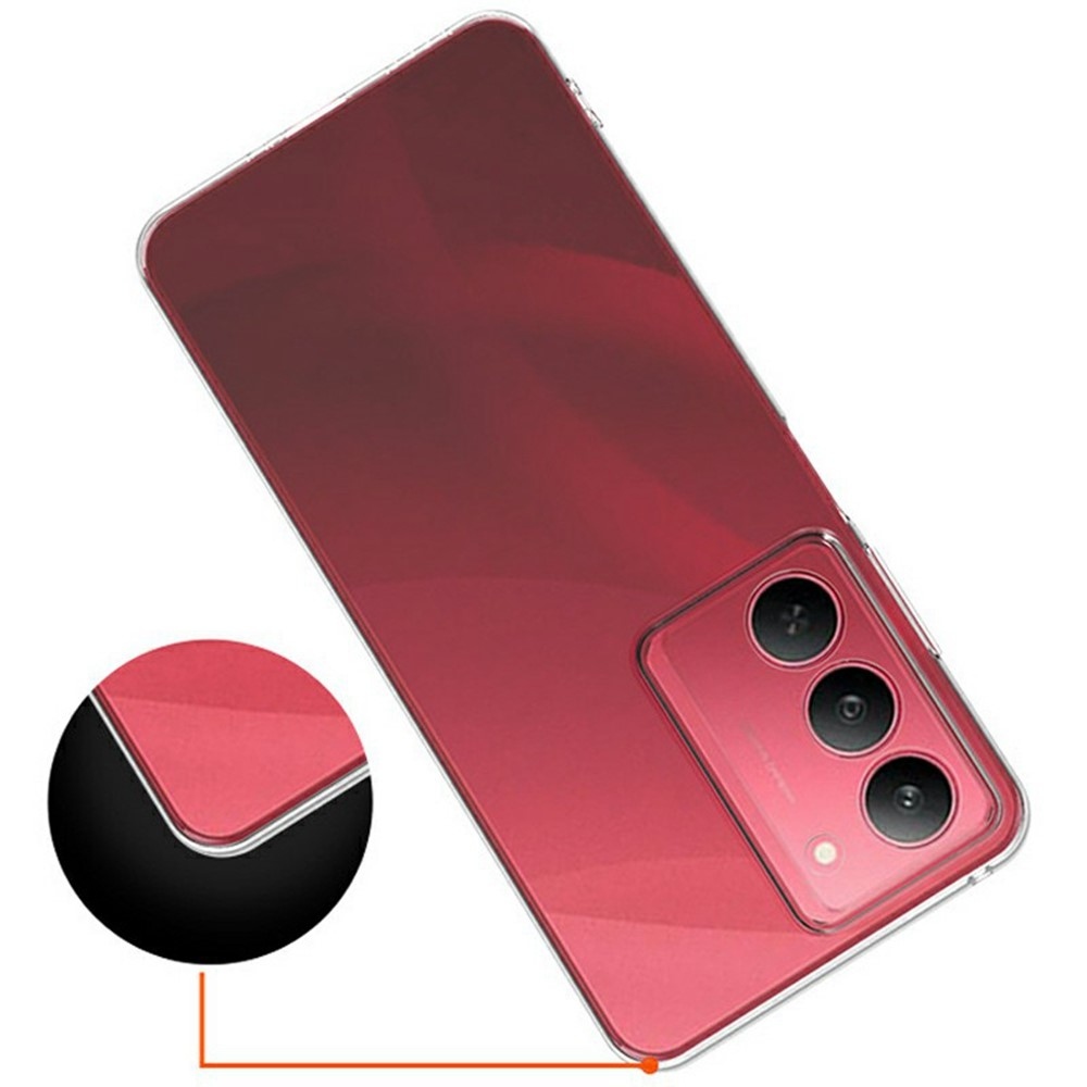 Priehľadný gélový obal na Realme 14x 5G - priehľadný