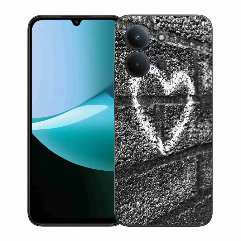Gélový kryt mmCase na Xiaomi Redmi 15C 4G (171mm) / Poco C85 4G (171mm) - srdce na stene