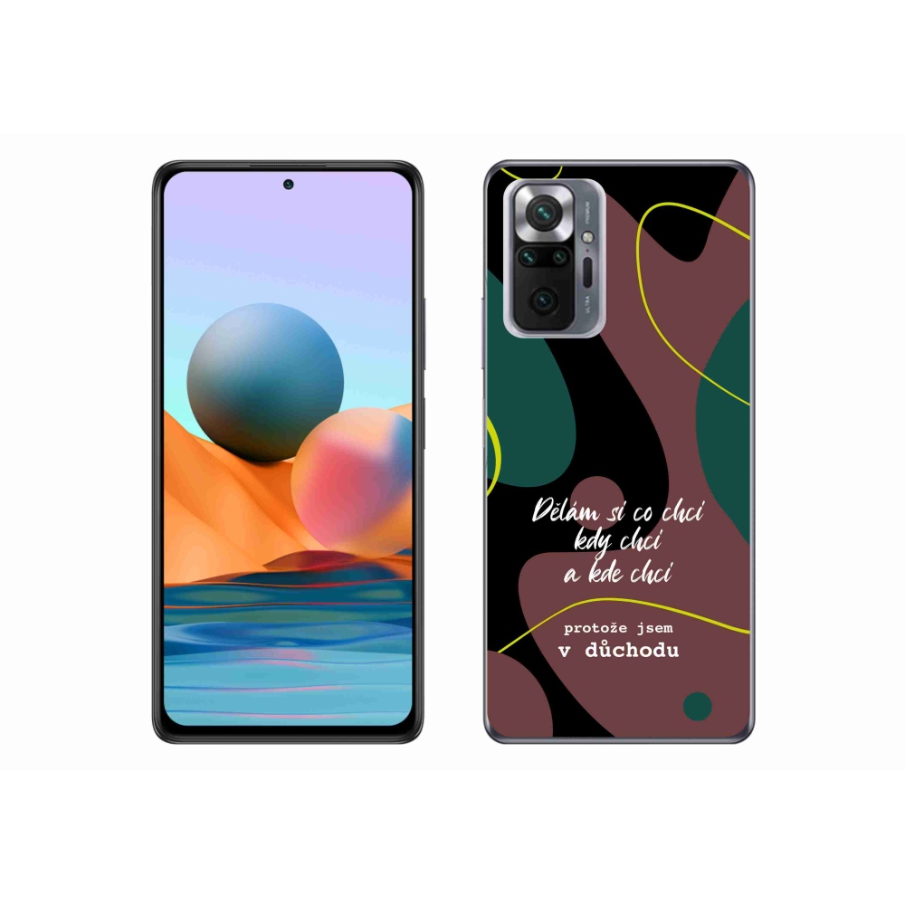 Gélový kryt mmCase na Xiaomi Redmi Note 10 Pro - vtipný text 10 čierne pozadie