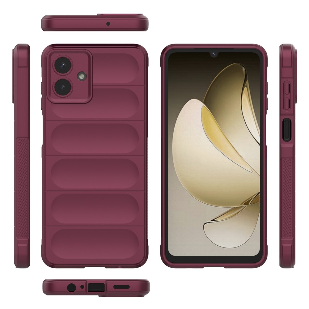 Rugg odolný gélový obal na Samsung Galaxy A07 4G - vínový