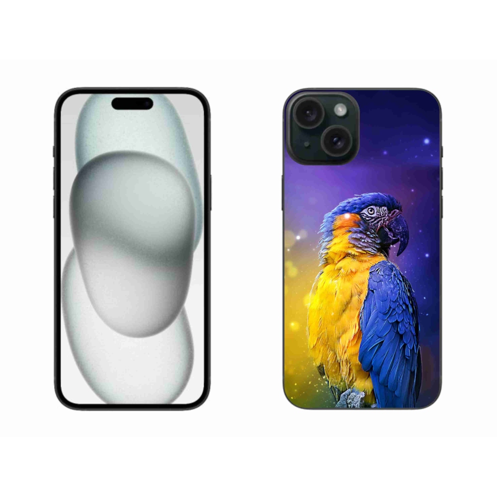 Gélový obal mmCase na iPhone 15 Plus - papagáj ara 1