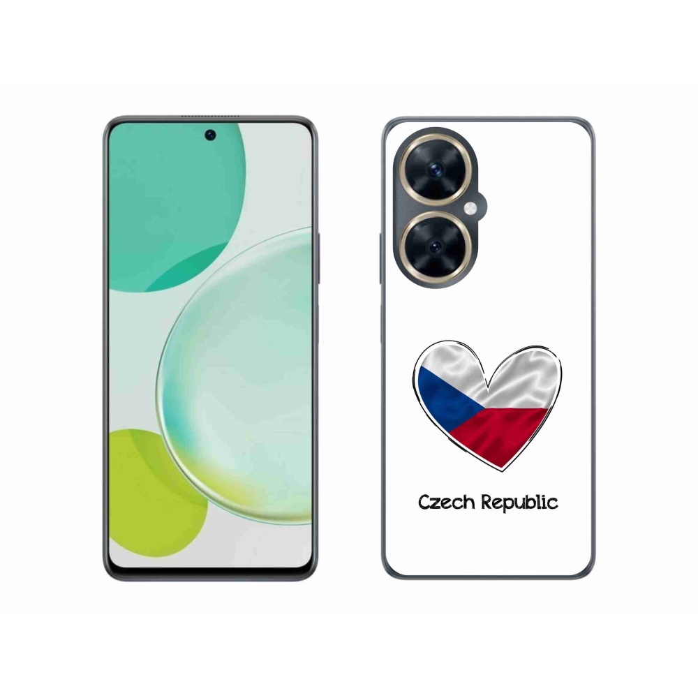 Gélový kryt mmCase na Huawei Nova 11i - vlajka srdca biele pozadie