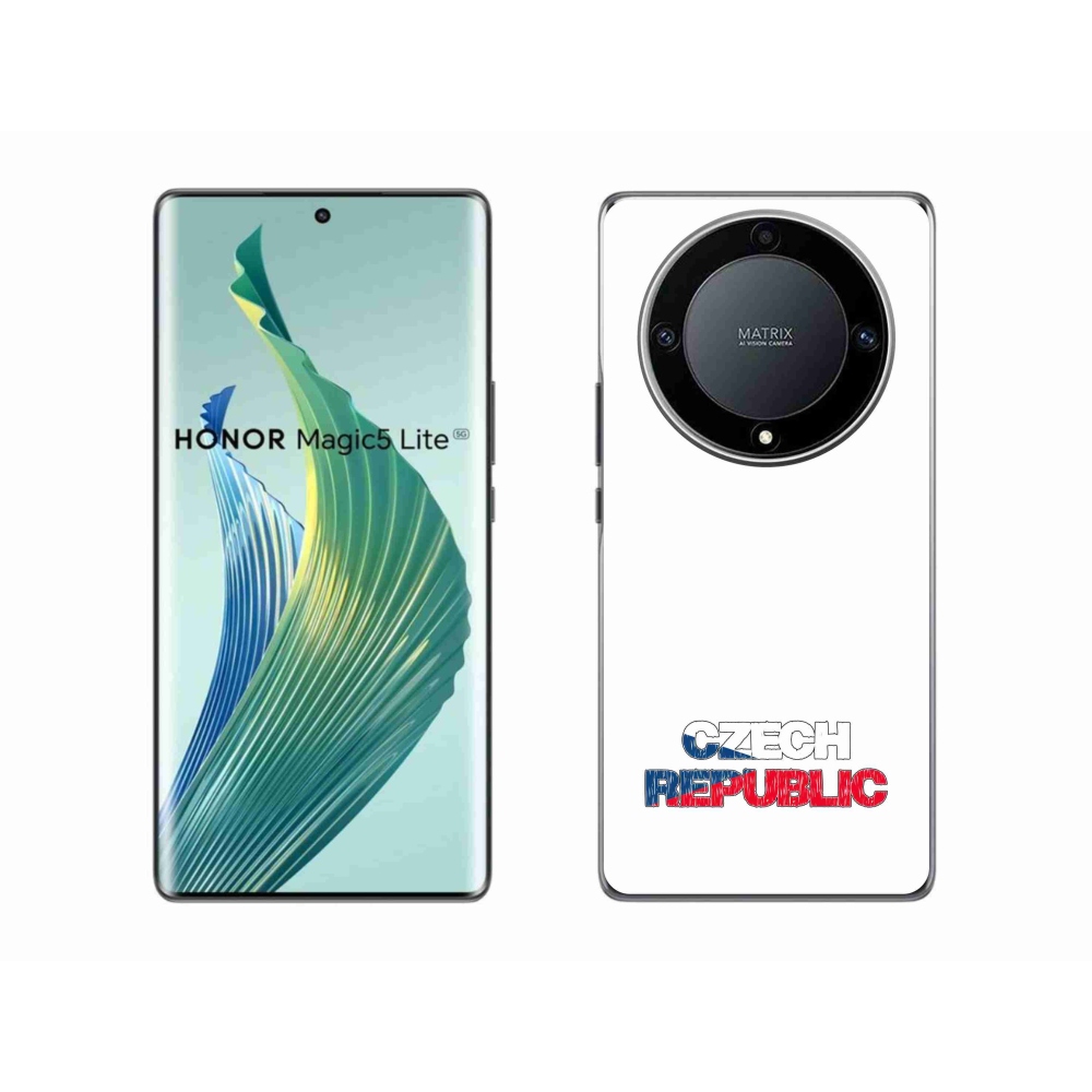 Gélový kryt mmCase na Honor Magic 5 Lite 5G - Czech Republic biele pozadie