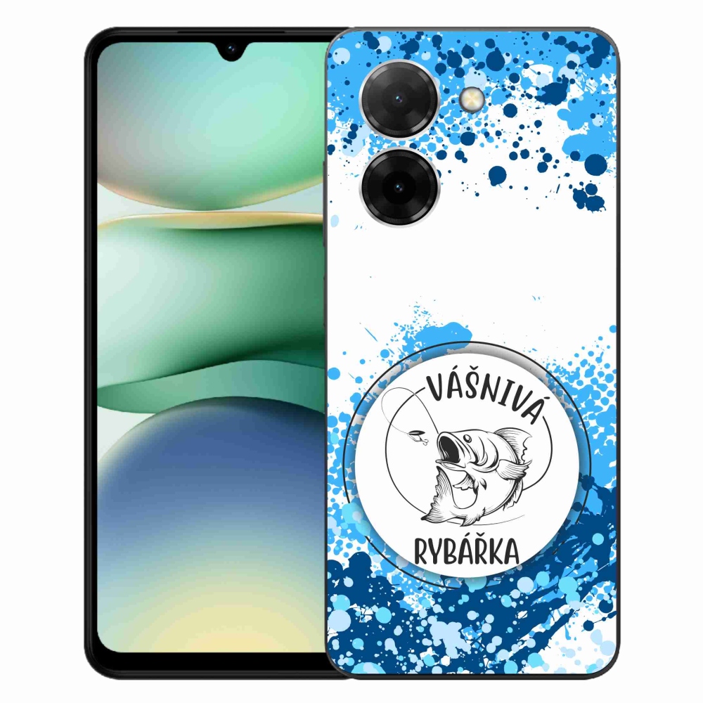Gélový kryt mmCase na Xiaomi Redmi A5 - vášnivá rybárka biele pozadie
