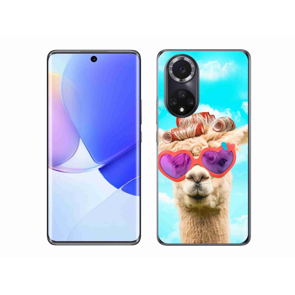 Gelový kryt mmCase na Huawei Nova 9 - lama s brýlemi