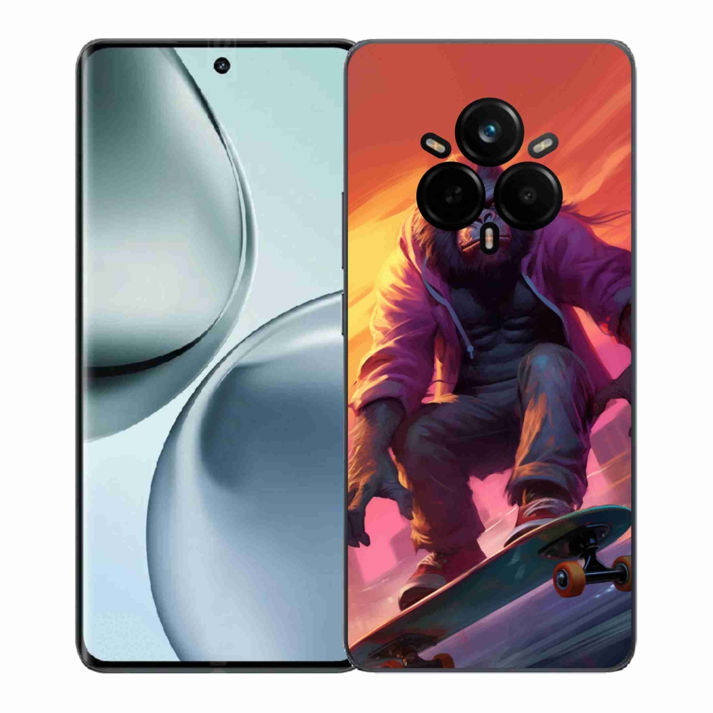 Gélový kryt mmCase na Realme 14 Pro+ 5G - gorila na skateboarde