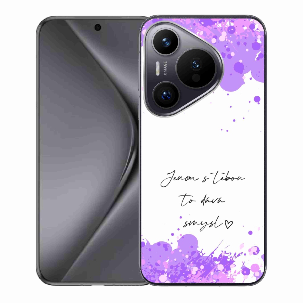 Gélový kryt mmCase na Huawei Pura 70 - zamilovaný text biele pozadie