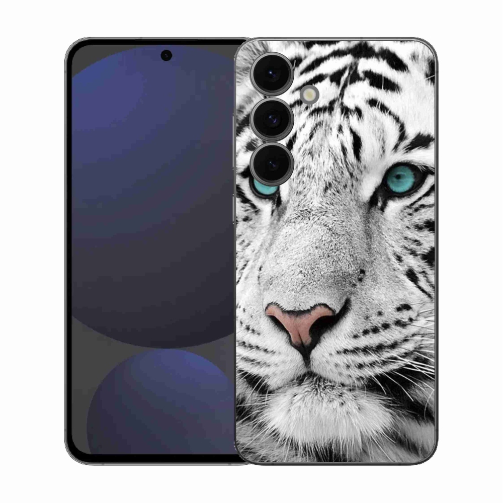 Gélový kryt mmCase na Samsung Galaxy S25 FE - biely tiger