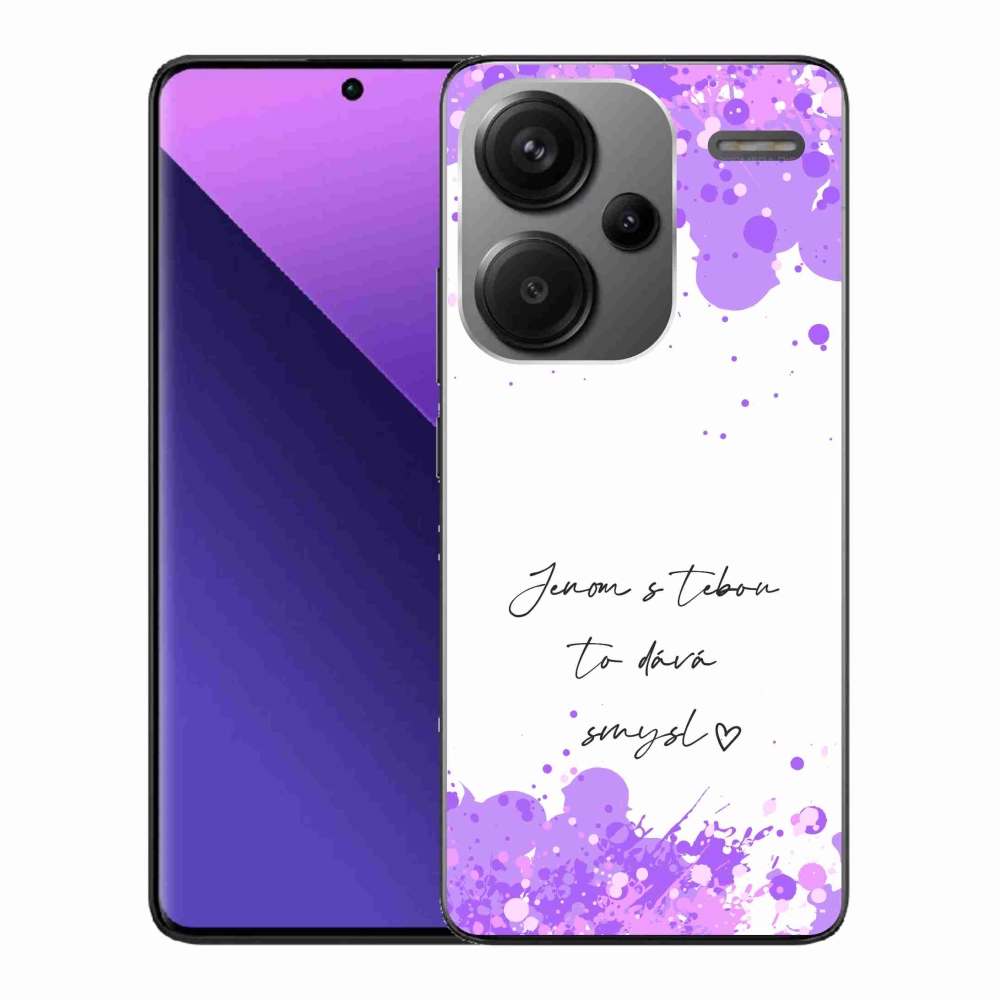 Gélový kryt mmCase na Xiaomi Redmi Note 13 Pro+ 5G - zamilovaný text biele pozadie