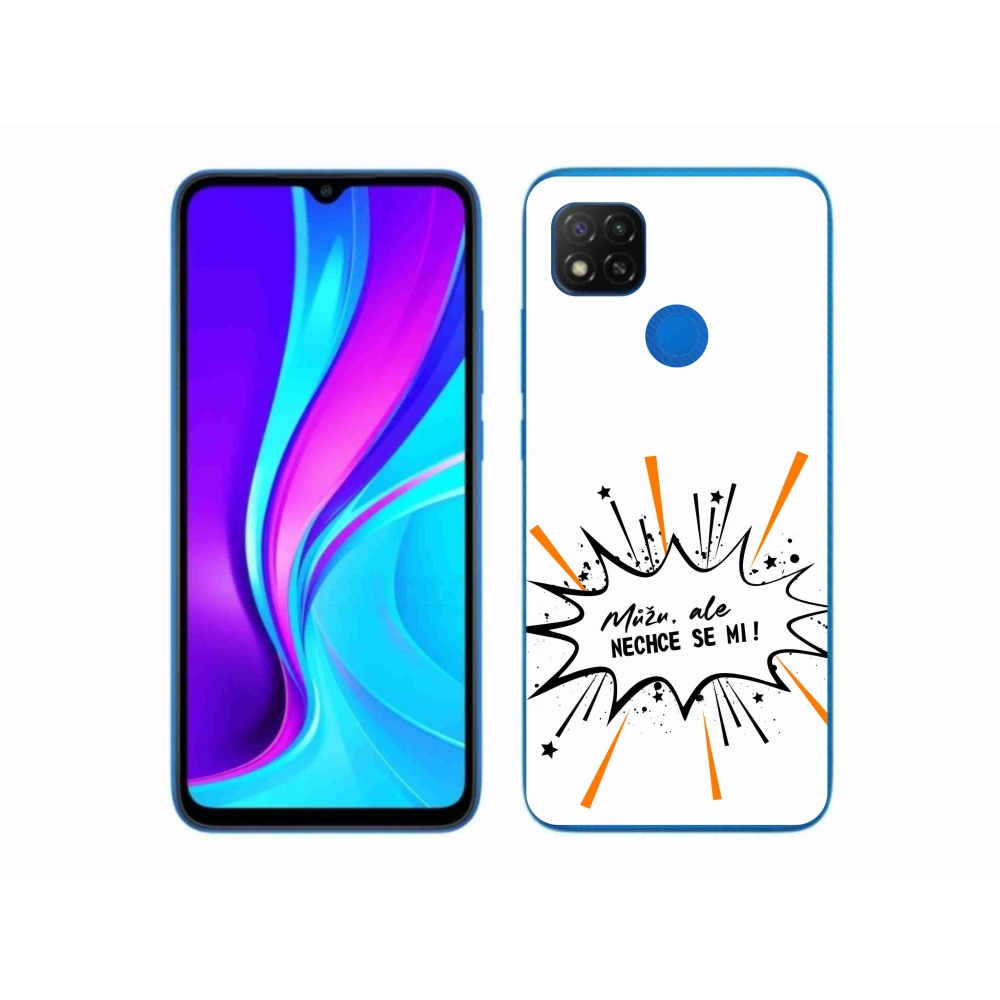 Gélový kryt mmCase na Xiaomi Redmi 9C - vtipný text 11 biele pozadie