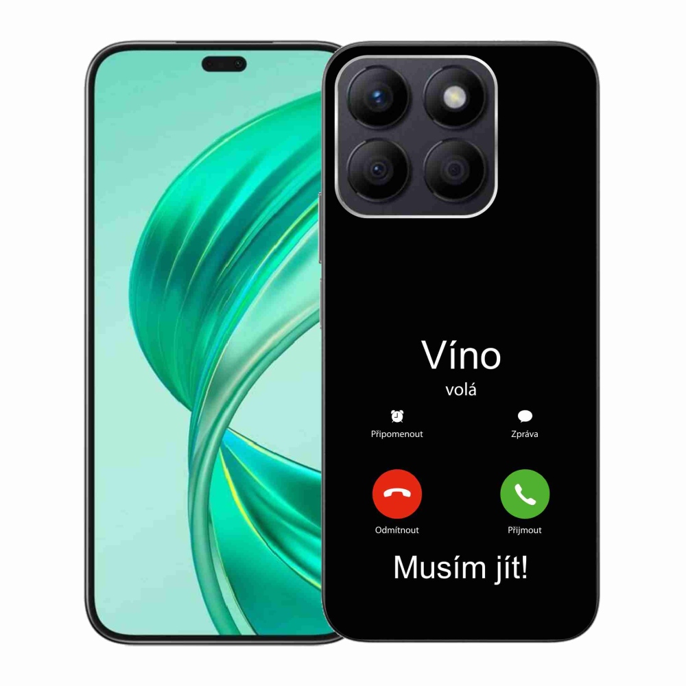 Gélový kryt mmCase na Honor X8b - víno volá čierne pozadie