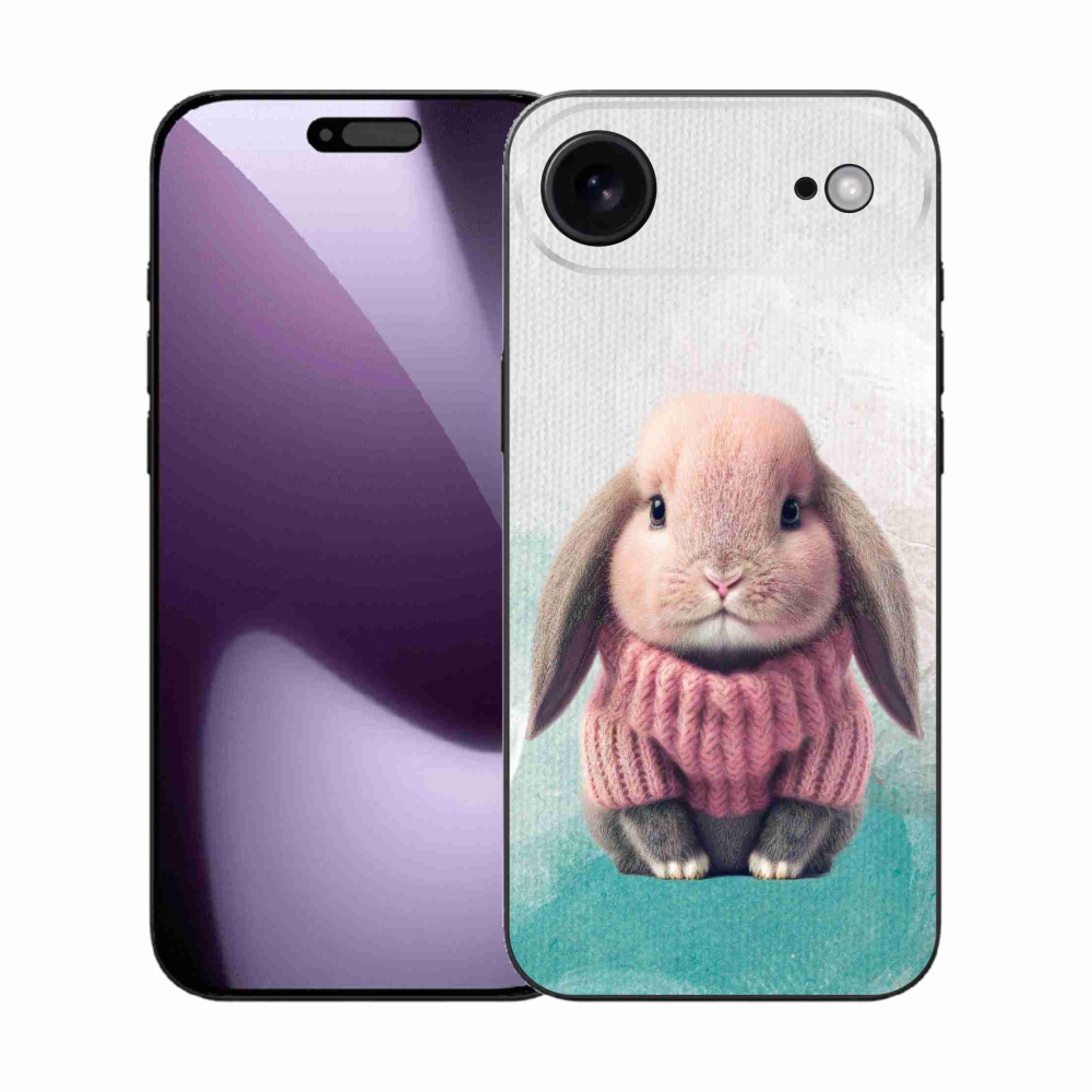 Gélový kryt mmCase na iPhone 17 Air - zajačik vo svetri