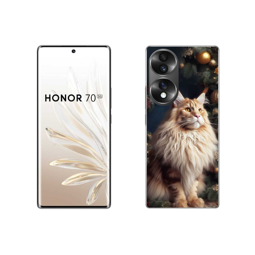 Gélový kryt mmCase na Honor 70 - mačka pri stromčeku