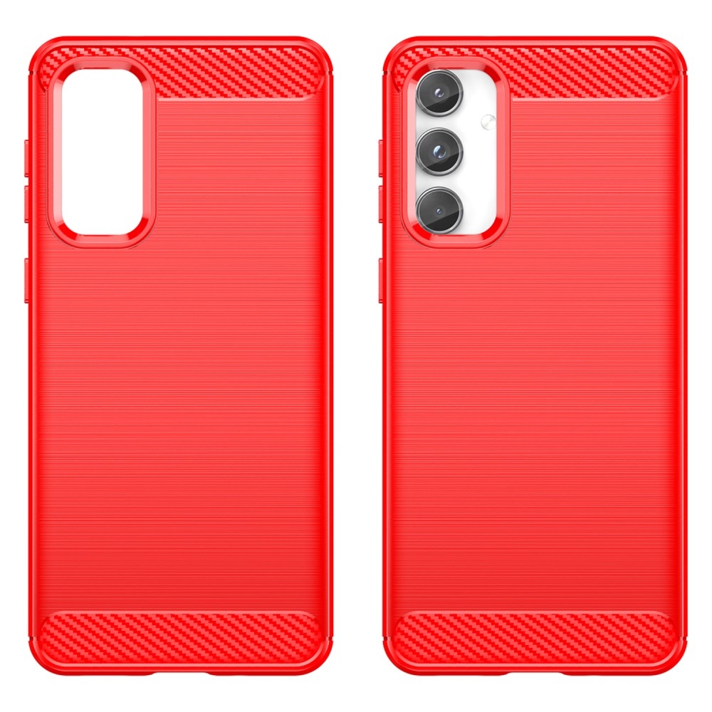 Carbon odolný gélový obal na Samsung Galaxy M55 5G - červený