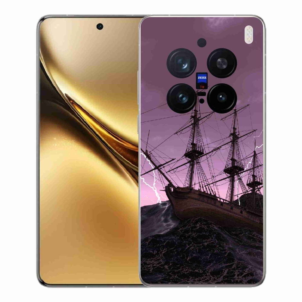 Gélový kryt mmCase na Vivo X200 Pro 5G - loď v búrke