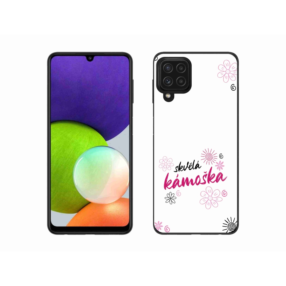 Gélový kryt mmCase na Samsung Galaxy A22 4G - skvelá kamoška biele pozadie